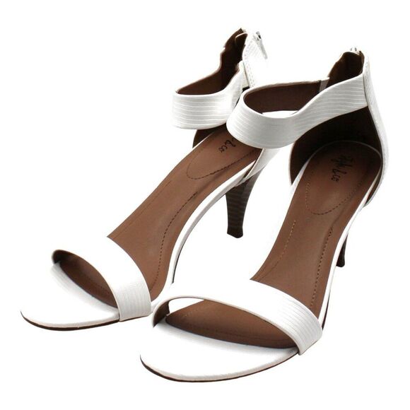 Style & Company Womens White Goring Ankle Strap Padded Paycee Round Toe - Picture 4 of 8